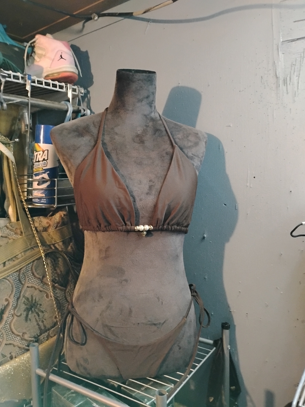 "SYN" SWIMWEAR! BIKINI'S!!! BROWN WITH GOLD "S" & GOLD ,PEARL,sizes xs,s,l,m,2xl